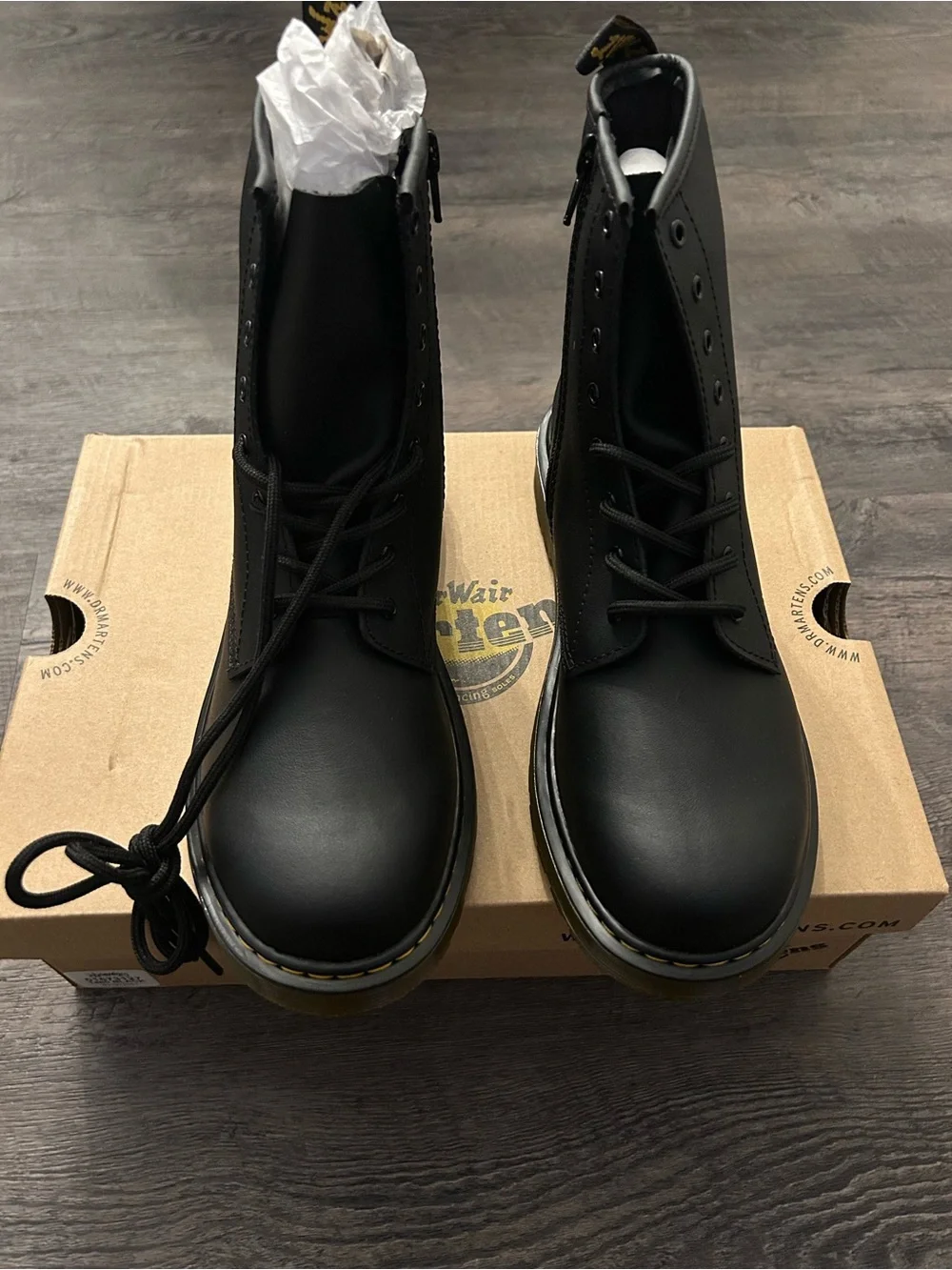 Dr. Martens Black Lace-Up Kids Combat Boot